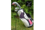 AGXGOLF GIRL'S EDITION AVT PINK GOLF CLUB SET: 460 DRIVER, 3 WOOD, #3, #5, #7, #9 IRONS AND SAND WEDGE. STAND BAG & FREE PUTTER